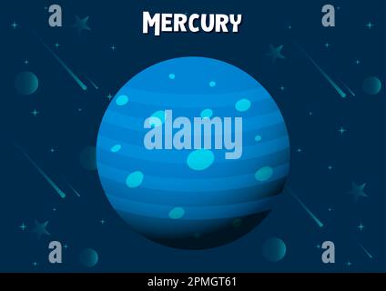 Vector illustration of Mercury planet Stock Vector