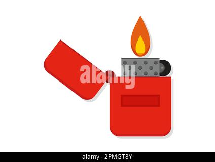 Zippo Lighter Clipart Vector Isolated On White Background Stock Vector