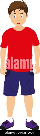 Young boy cartoon character Stock Vector