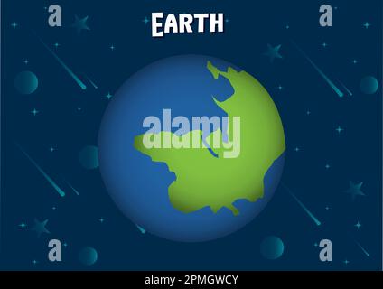 Vector illustration of Earth planet Stock Vector
