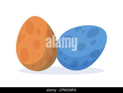 Vector Illustration of Dinosaur Eggs Stock Vector