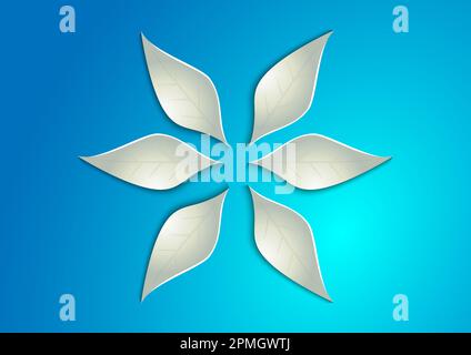 Vivid Paper Leaf On Flat Style Vector Design Stock Vector