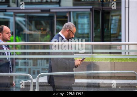 London, England, UK. 13th Apr, 2023. Secretary of State for Foreign, Commonwealth and Development Affairs JAMES CLEVERLY is seen leaving Home Office. (Credit Image: © Tayfun Salci/ZUMA Press Wire) EDITORIAL USAGE ONLY! Not for Commercial USAGE! Stock Photo
