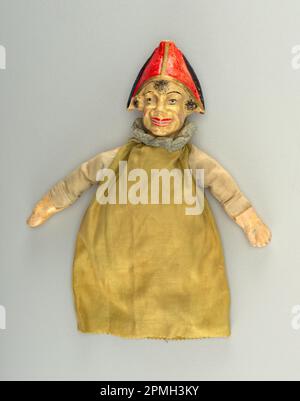 Puppet; painted papier-mâché, woven cloth Stock Photo