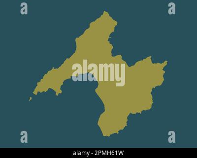 Gwynedd, region of Wales - Great Britain. Solid color shape Stock Photo