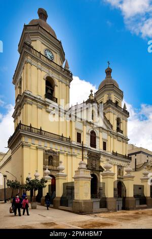 Basilica and Convent of Saint Peter (San Pedro), formerly San Pablo Church, Lima, Peru, South America Stock Photo