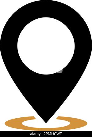 Flat icon of location pin as place position concept Stock Vector