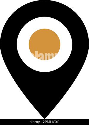 Vector flat icon of location pin as place position concept Stock Vector