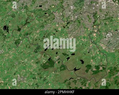 East Renfrewshire, region of Scotland - Great Britain. Low resolution satellite map Stock Photo