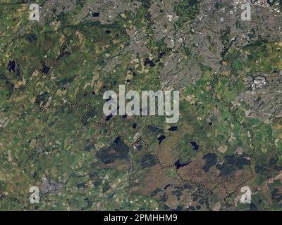 East Renfrewshire, region of Scotland - Great Britain. High resolution satellite map Stock Photo