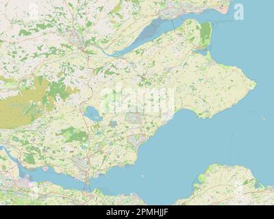 Fife, region of Scotland - Great Britain. Open Street Map Stock Photo