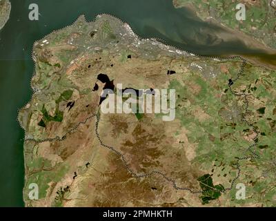 Inverclyde, region of Scotland - Great Britain. Low resolution satellite map Stock Photo