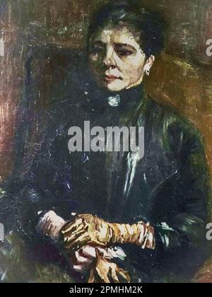 Portrait of a Woman Seated painting by Vincent Van Gogh in 1886 Stock Photo