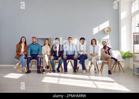 Multicultural people men and women posing with office colleagues for team startup portrait Stock Photo