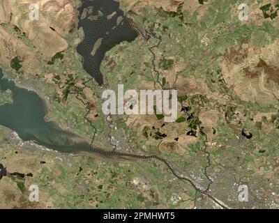 West Dunbartonshire, region of Scotland - Great Britain. Low resolution satellite map Stock Photo