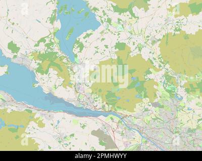 West Dunbartonshire, region of Scotland - Great Britain. Open Street Map Stock Photo