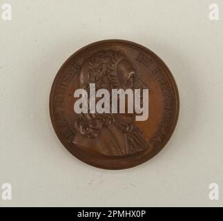 Galerie métallique des grands hommes français (Great Men of France) Medal; cast bronze; Diam.: 4.1 cm (1 5/8 in.); 1907-17-64 Stock Photo