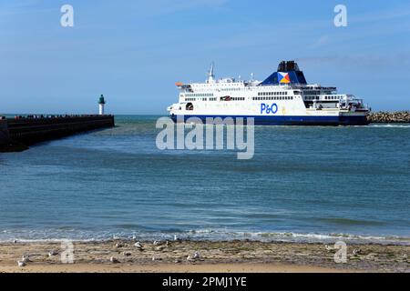 Ferry, Port, Calais, France Stock Photo