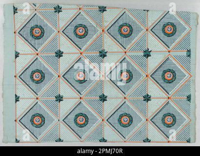 Sidewall (France); block-printed on handmade paper Stock Photo