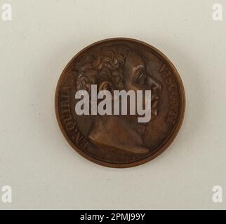 Galerie métallique des grands hommes français (Great Men of France) Medal; cast bronze; Diam.: 4.1 cm (1 5/8 in.); 1907-17-66 Stock Photo
