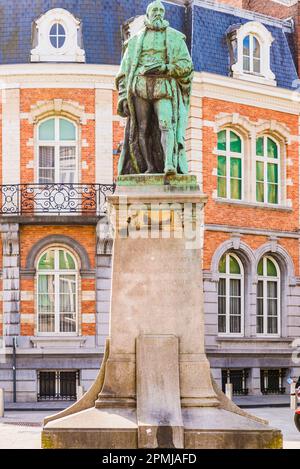 Statue Of Justus Lipsius. Justus Lipsius was a Flemish Catholic philologist, philosopher, and humanist. Leuven, Flemish Community, Flemish Region, Bel Stock Photo