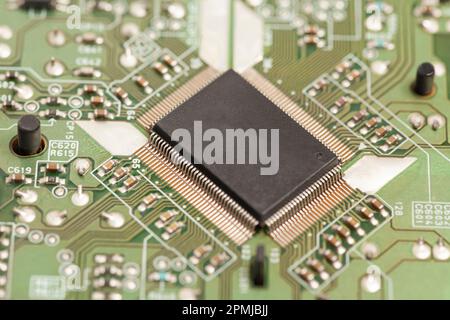 Motherboard from a laser printer. Stock Photo