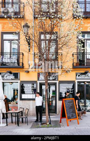Traditional Tavern. Casa Nicasio, Calle de la Unión. Madrid has an important gastronomic tradition. Many restaurants that have been preparing the city Stock Photo