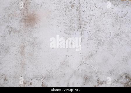 Old white lime washed cracked wall grunge background Stock Photo