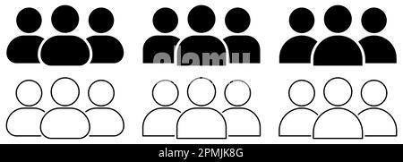 People icon set. Design can use for web and mobile app. Vector illustration Stock Vector