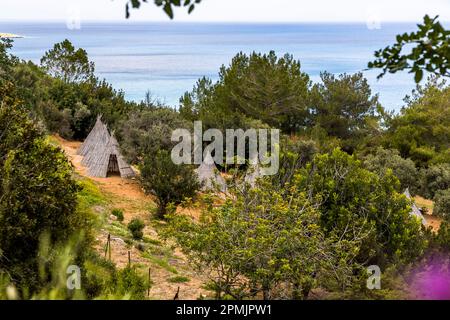 Aphrodite hiking trail on Akamis peninsula in Cyprus Stock Photo