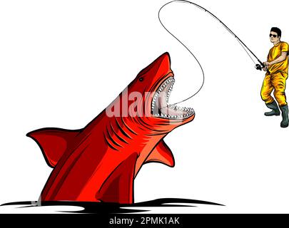 Shark fishing Black and White Stock Photos & Images - Alamy