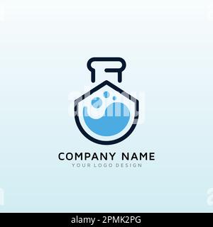 Creative Labs house Logo design Stock Vector