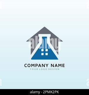 Creative Labs house Logo design Stock Vector