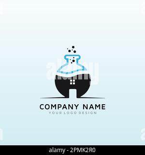 Creative Labs house Logo design Stock Vector