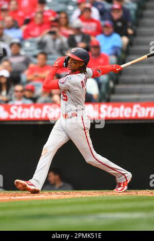 ANAHEIM, CA - APRIL 12: Washington Nationals catcher Keibert Ruiz