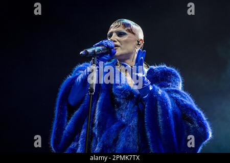 LONDON, ENGLAND: Tom Rasmussen and Bimini support Self Esteem aka Rebecca Lucy Taylor at Hammersmith Apollo. Featuring: Bimini Where: London, United Kingdom When: 11 Mar 2023 Credit: Neil Lupin/WENN Stock Photo