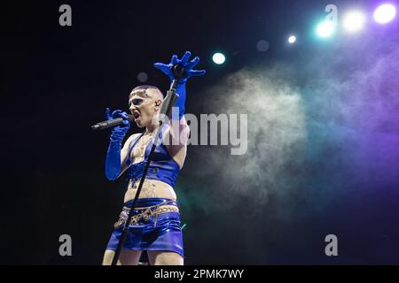 LONDON, ENGLAND: Tom Rasmussen and Bimini support Self Esteem aka Rebecca Lucy Taylor at Hammersmith Apollo. Featuring: Bimini Where: London, United Kingdom When: 11 Mar 2023 Credit: Neil Lupin/WENN Stock Photo