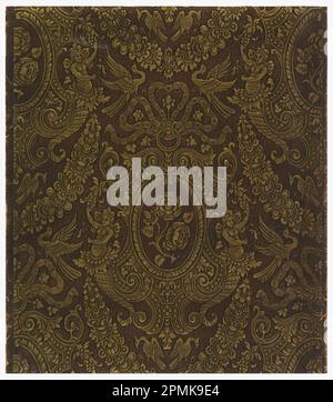 Sidewall (France); block-printed paper, embossed; 58 x 50 cm (22 13/16 x 19 11/16 in.) Stock Photo