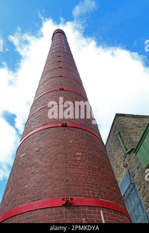 Mill factory Chimney, Queen Street Mill, Burnley, Lancashire, England, UK, Stock Photo