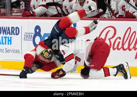Philadelphia Flyers' Brendan Lemieux, right, and Florida Panthers' Radko  Gudas fight during the third period of an NHL hockey game, Tuesday, March  21, 2023, in Philadelphia. (AP Photo/Matt Slocum Stock Photo - Alamy