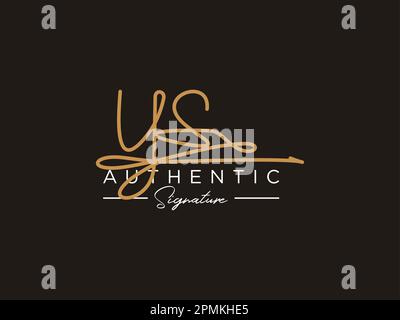 YS Signature Logo Template Vector. Stock Vector