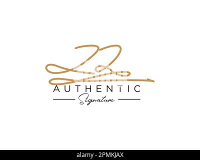 ZZ Signature Logo Template Vector. Stock Vector