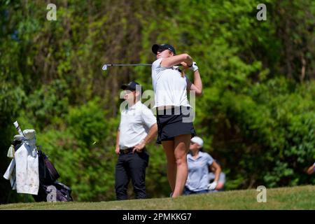 Greensboro, North Carolina, USA. 13th Apr, 2023. Wake Forest golfer MIMI RHODES competes at the 2023 ACC Women's Golf Championship (Credit Image: © Josh Brown/ZUMA Press Wire) EDITORIAL USAGE ONLY! Not for Commercial USAGE! Stock Photo