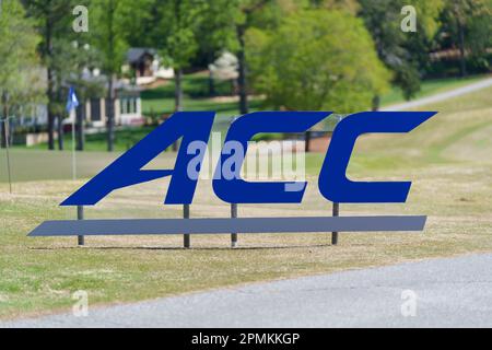 Greensboro, North Carolina, USA. 13th Apr, 2023. The ACC sets up in Greensboro, North Carolina for the 2023 Women's Golf Championship (Credit Image: © Josh Brown/ZUMA Press Wire) EDITORIAL USAGE ONLY! Not for Commercial USAGE! Stock Photo