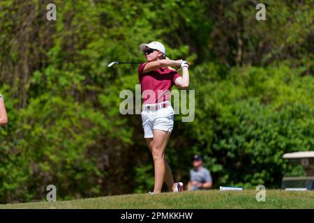 Greensboro, North Carolina, USA. 13th Apr, 2023. Florida State golfer MADISON HEWLETT competes at the 2023 ACC Women's Golf Championship (Credit Image: © Josh Brown/ZUMA Press Wire) EDITORIAL USAGE ONLY! Not for Commercial USAGE! Stock Photo