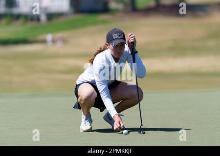 Greensboro, North Carolina, USA. 13th Apr, 2023. Wake Forest golfer EMILIA MIGLIACCIO competes at the 2023 ACC Women's Golf Championship (Credit Image: © Josh Brown/ZUMA Press Wire) EDITORIAL USAGE ONLY! Not for Commercial USAGE! Stock Photo