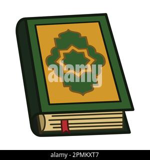 The Quran is The Guideline for Muslims. Eid Mubarak Icon Vector Illustration Stock Vector