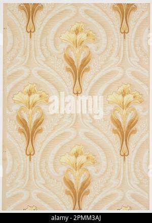 Sidewall - Sample (USA); Made by Gledhill Wall Paper Co.; machine-printed; 67 x 48 cm (26 3/8 x 18 7/8 in.) Stock Photo