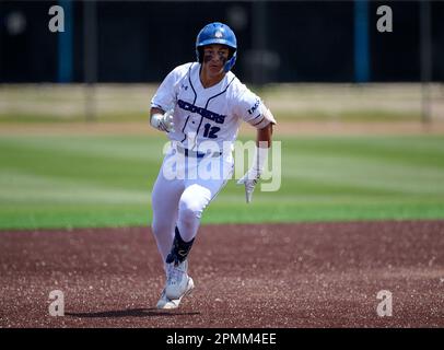 IMG Academy Ascenders Josh Hanson (12) running the bases during the IMG  National Classic on March 30, 2023 at IMG Academy in Bradenton, Florida.  (Mike Janes/Four Seam Images via AP Stock Photo - Alamy