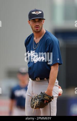 Tampa Tarpons pitcher Cole Ayers (14) during an MiLB Florida State League  baseball game against the Lakeland Flying Tigers on April 9, 2023 at George  M. Steinbrenner Field in Tampa, Florida. (Mike